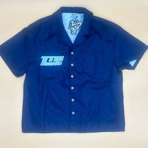 Blue Button-Up Men's Shirt